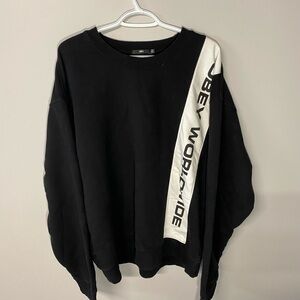 Obey Black and White Crewneck Sweater